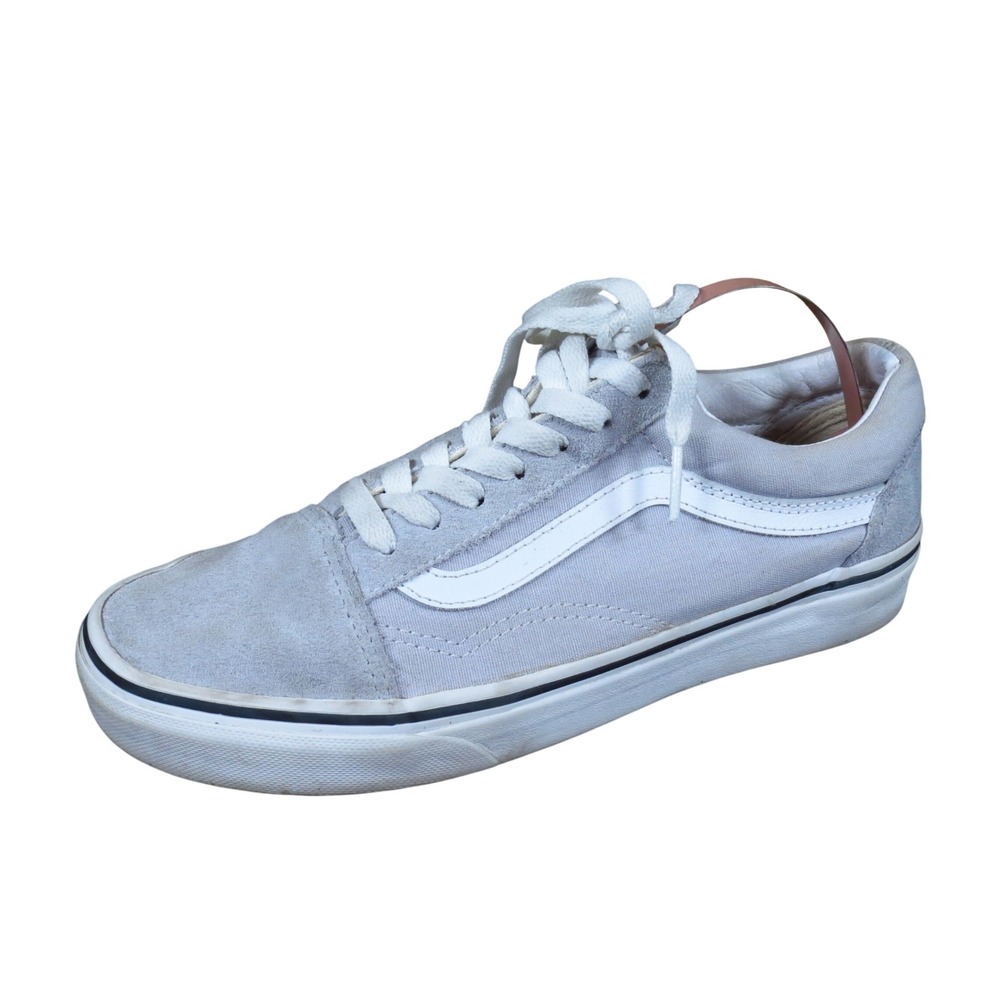 Vans Old Skool Low Top Women Sneakers Size 7.5 Skateboarding Light Gray Suede
